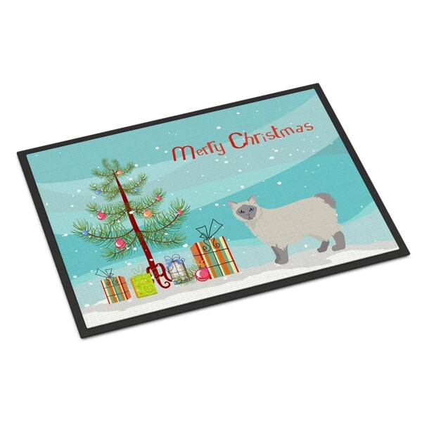 Carolines Treasures 18 x 27 in. Owyhee Bob No.1 Cat Merry Christmas Indoor or Outdoor Mat CK4675MAT - main